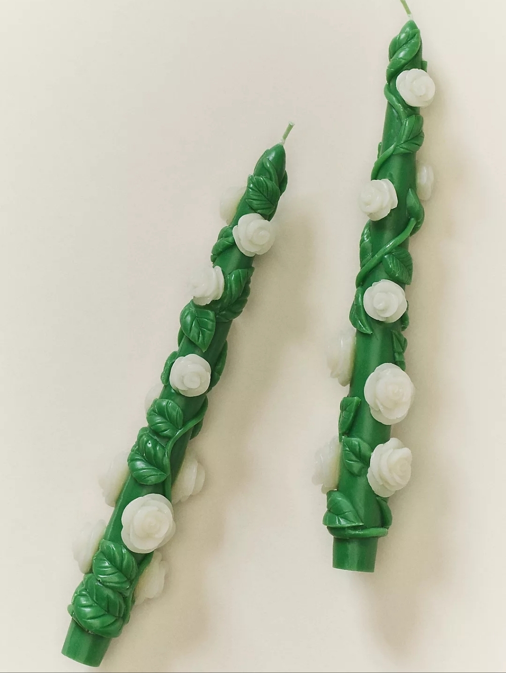 Anthropologie Rose Vine Taper Candles, Set of 2
